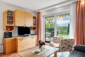 TV, DVD player, table tennis, stereo