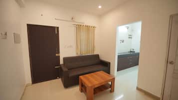 One-Bedroom Apartment with City View | Laptop workspace, free WiFi, bed sheets