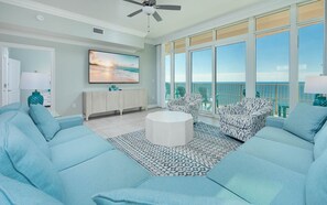 Condo, 4 Bedrooms | Living area - Phoenix Gulf Towers 2005 4 Bedroom Condo (Orange Beach)