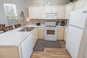 Condo, 2 Bedrooms | Private kitchen | Fridge, oven, coffee/tea maker, toaster