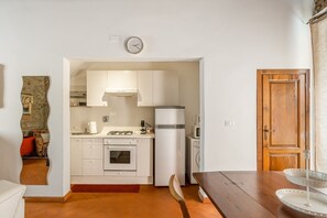 Fridge, microwave, toaster