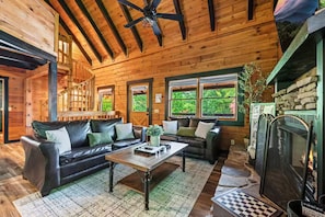 Smart TV, fireplace, video games