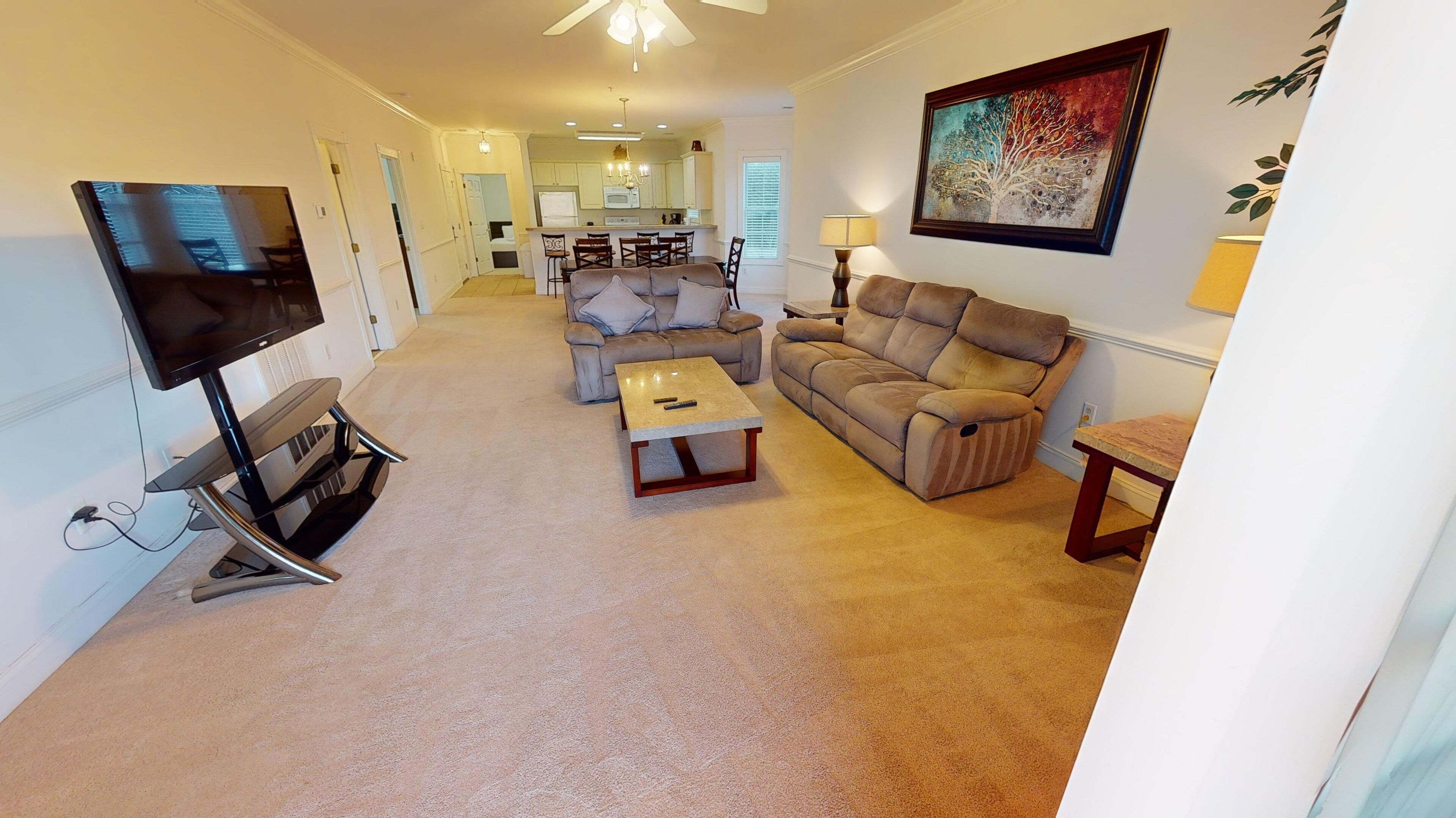 Condo, 3 phòng ngủ | Khu phòng khách