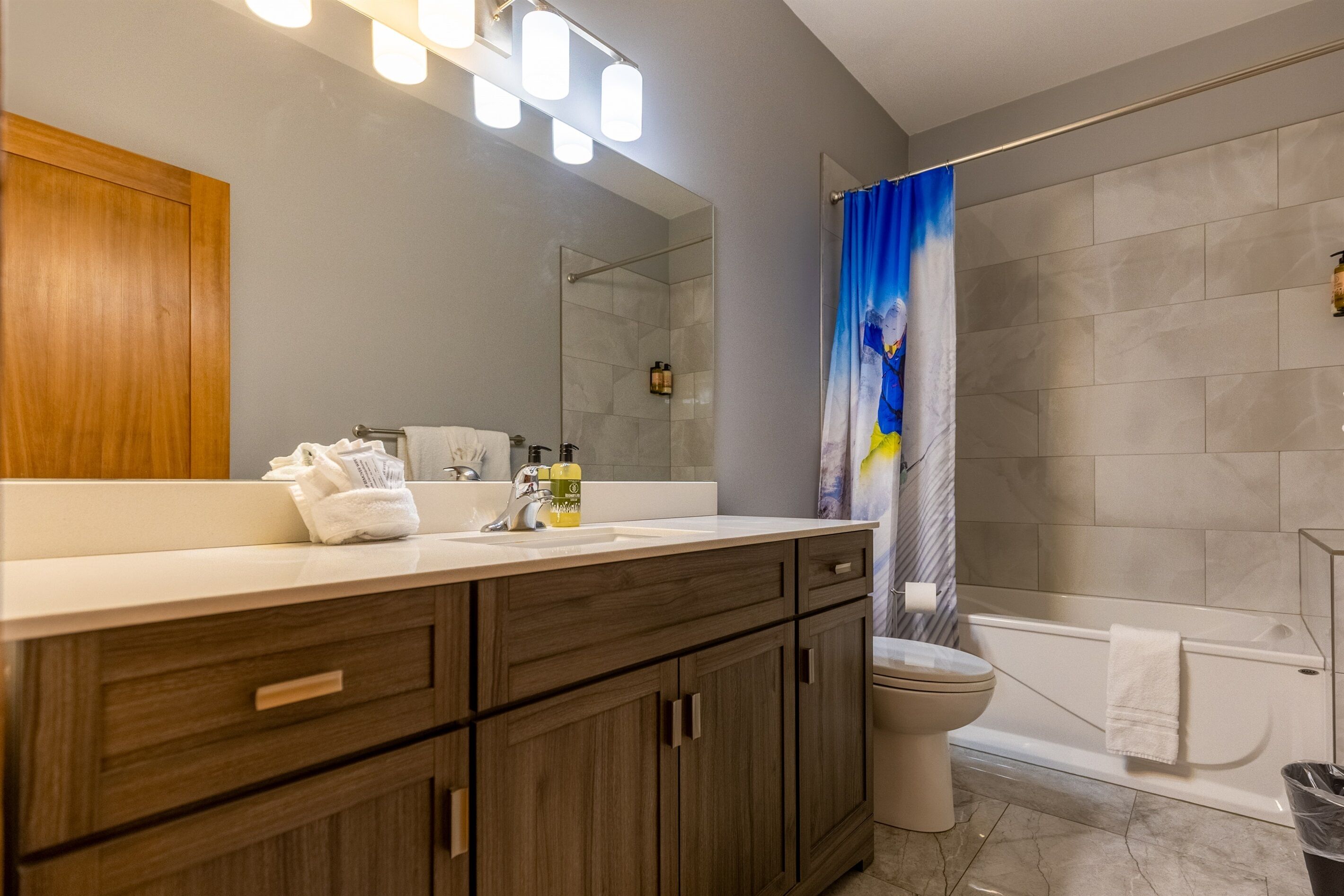 Hair dryer, towels