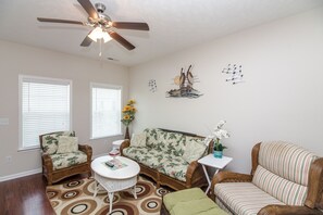 Condo, 3 Bedrooms | Living area - Gulfstream Cottage 1924 3 Bedroom Condo (Myrtle Beach)
