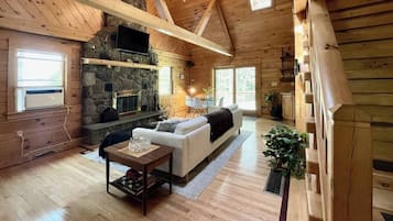 TV connectée, cheminée, espaces bureaux