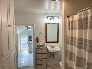 Sèche-cheveux, serviettes fournies, savon, papier toilette