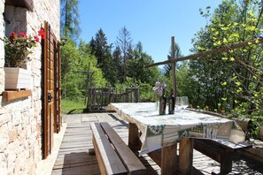 Cabane, vue montagne | Terrasse/Patio