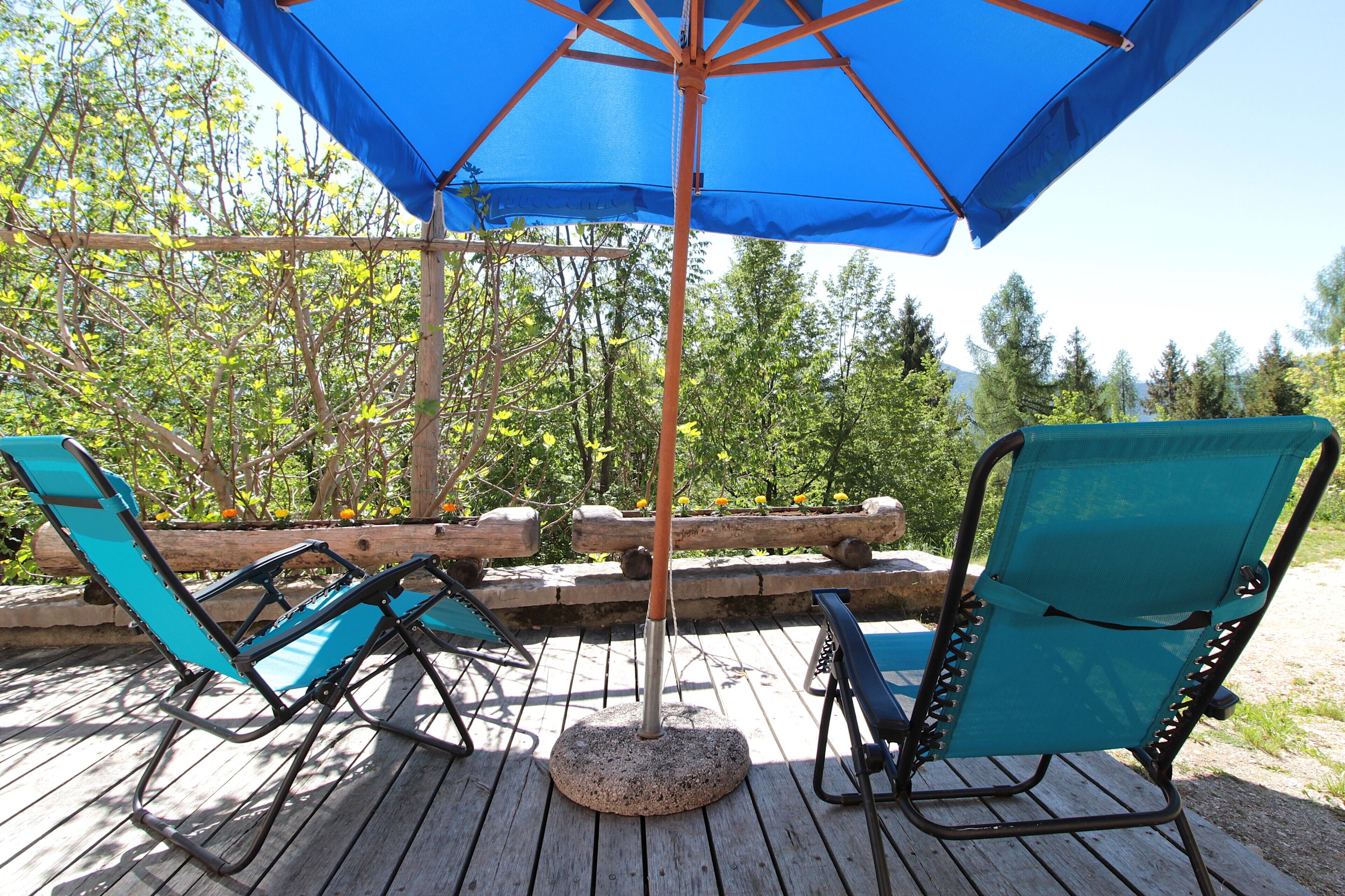 Cabane, vue montagne | Terrasse/Patio