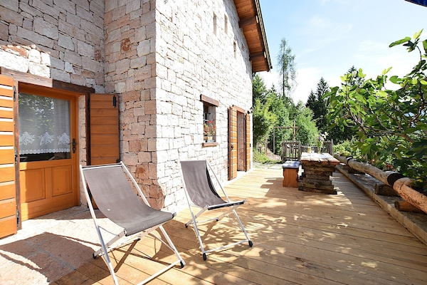 Cabana, vista para a montanha | Terraço/pátio