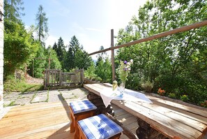Ferienhütte, Bergblick | Terrasse/Patio
