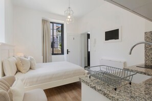 1 غرفة نوم وواي فاي وملاءات أسرّة