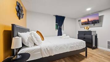 2 bedrooms, iron/ironing board, travel crib, free WiFi