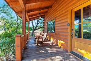Terrace/patio - NEW! Frio Rivers Edge in the Heart of Hill Country (Leakey)