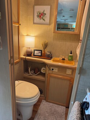 Haartrockner, Handtücher, Seife, Shampoo