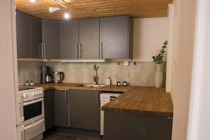 Fridge, stovetop, dishwasher, coffee/tea maker - Charming 2BR Tromso Home Wi-Fi & heater (Tromsø)