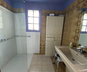 Sèche-cheveux, savon, papier toilette