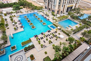 Departamento superior, 1 habitación, balcón, vista a la alberca | Vista del balcón