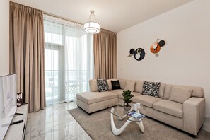 Appartement Supérieur, vue piscine | Salle de séjour