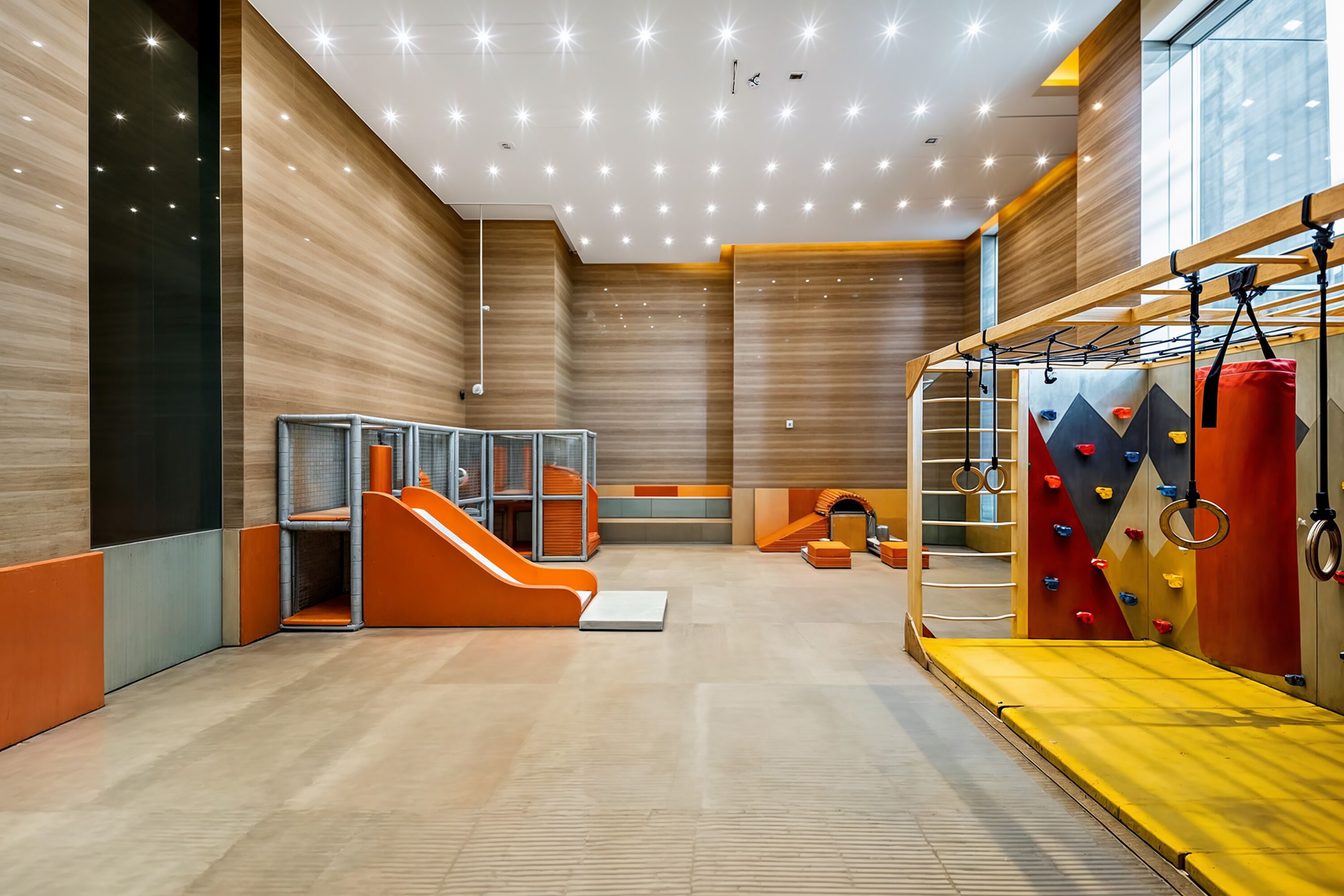 Zona de juegos infantil cubierta