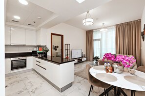 Appartement Supérieur, vue piscine | Salle de séjour
