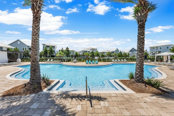 A heated pool