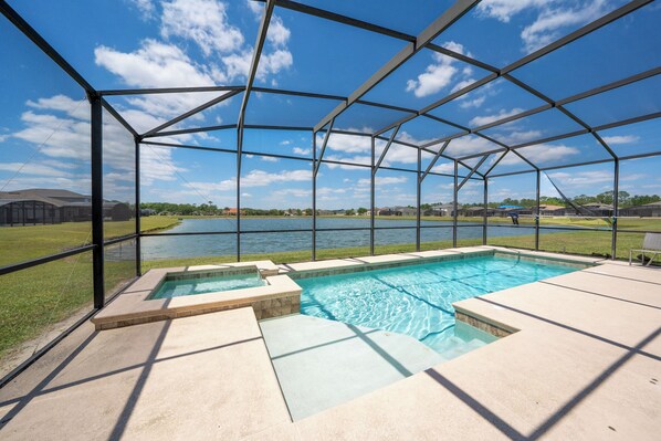 A heated pool
