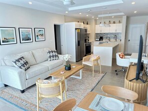 Apartment, 2 Bedrooms, Terrace, Garden View | Living area - Coral Beach #204 - by Zenbreak (Speightstown)