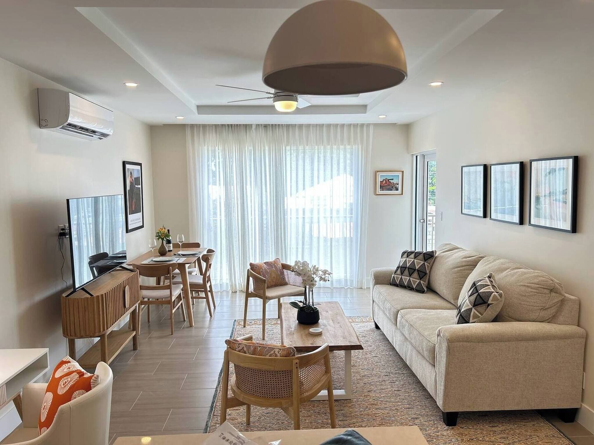 Apartment, 2 Bedrooms, Terrace, Garden View | Living room