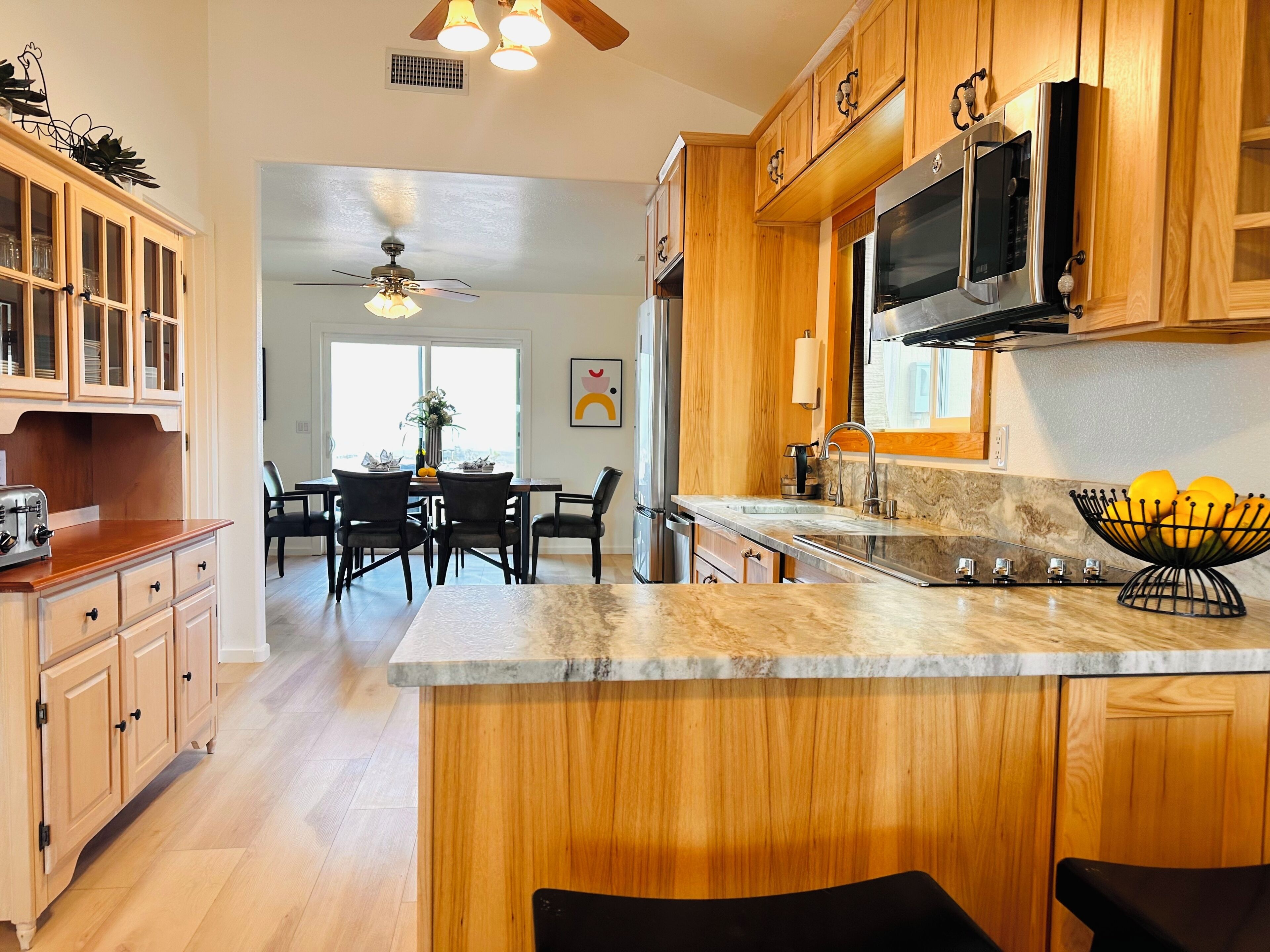 Microwave, oven, stovetop, dishwasher