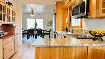 Microwave, oven, stovetop, dishwasher