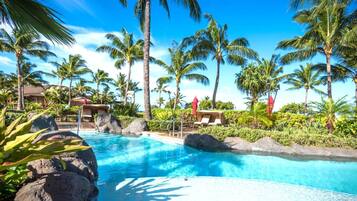 Condo (3 Bedrooms) | Pool | Outdoor pool, a waterfall pool, pool umbrellas, sun loungers