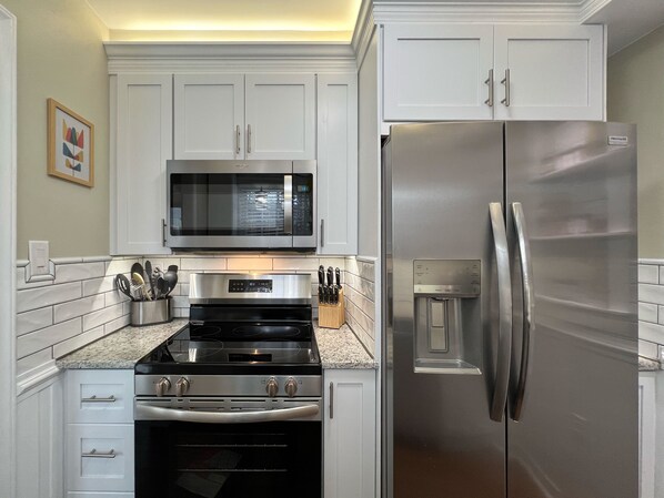 Microwave, oven, stovetop, dishwasher