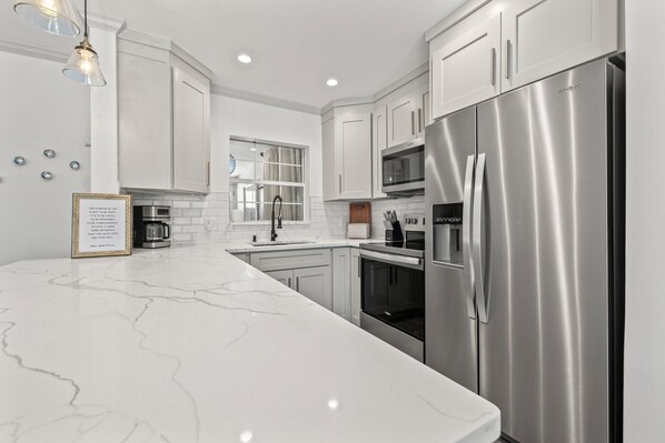 Microwave, oven, stovetop, dishwasher