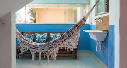 Apto com Wi-fi a 950m da Praia da Tartaruga