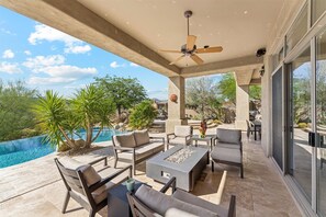 Outdoor dining - Desert Mirage Retreat | Luxe Pool, Hot Tub, Views & Chic Comfort (Scottsdale)