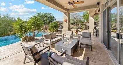 Desert Mirage Retreat | Luxe Pool, Hot Tub, Views & Chic Comfort