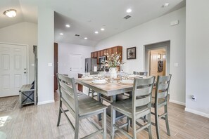 Dining - Pool Access + Private Yard: Family Home in Kyle! (Kyle)
