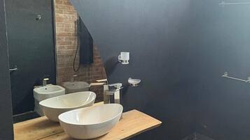 Dusche, Haartrockner, Bidet, HandtĂŒcher