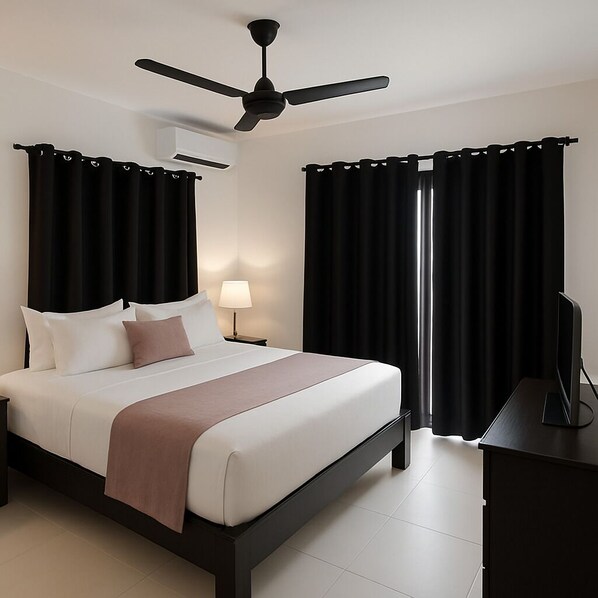 2 bedrooms, iron/ironing board, WiFi, bed sheets