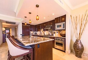 Microwave, oven, dishwasher, coffee/tea maker