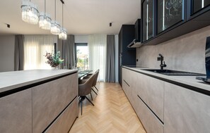 Fridge, oven, stovetop, dishwasher