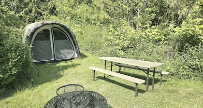 Ready-to-Camp Tent Site - Glamping Tent Site with Queen Air Mattress
