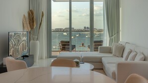 Luxury Apartment, 2 Bedrooms, Sea View | Living area - Pure Voyage Beachfront (Dubai)