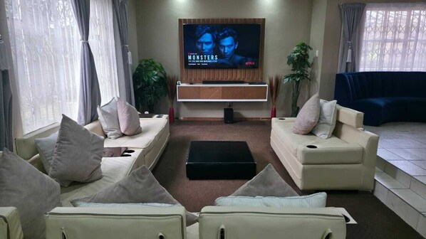 TV, caminetto