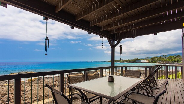 House, Multiple Beds, Balcony, Ocean View (Kona Bliss at Kona Onenalo) | Outdoor dining - Gated Oceanfront - Best View in the Complex! - Sleeps 6 - Vrkcv (Kailua-Kona)
