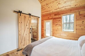 Cabin, 1 King Bed, Hot Tub (Fern Haven) | 1 bedroom, individually decorated, individually furnished, bed sheets - Fern Haven A Modern Take on Hocking Hills Cabins (McArthur)
