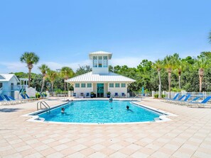 A heated pool