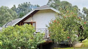 Quarto casal luxo, vista para o jardim | Terraço/pátio