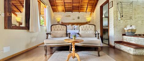 Deluxe Double Room, Garden View | Desk, laptop workspace, free WiFi